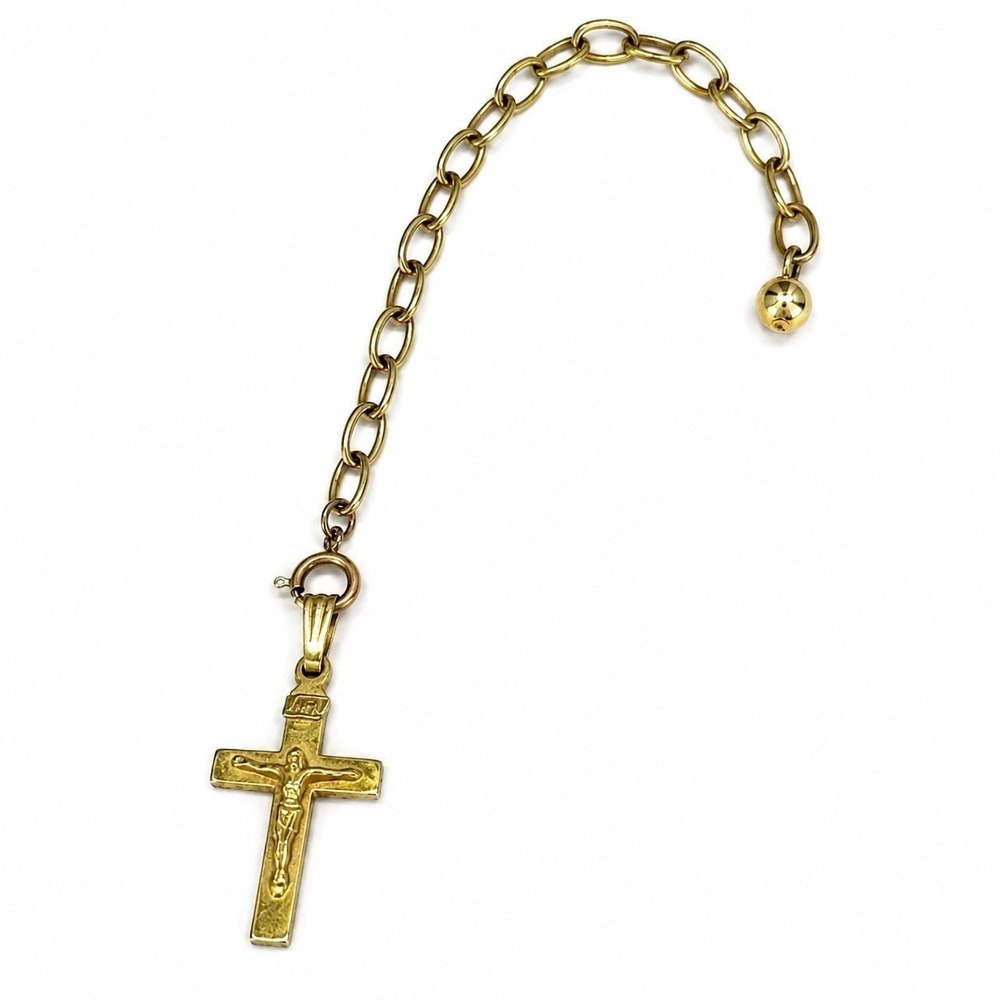 Vtg Creed 1/20 12K Gold Filled Crucifix Bible Page Marker Bookmark Religious